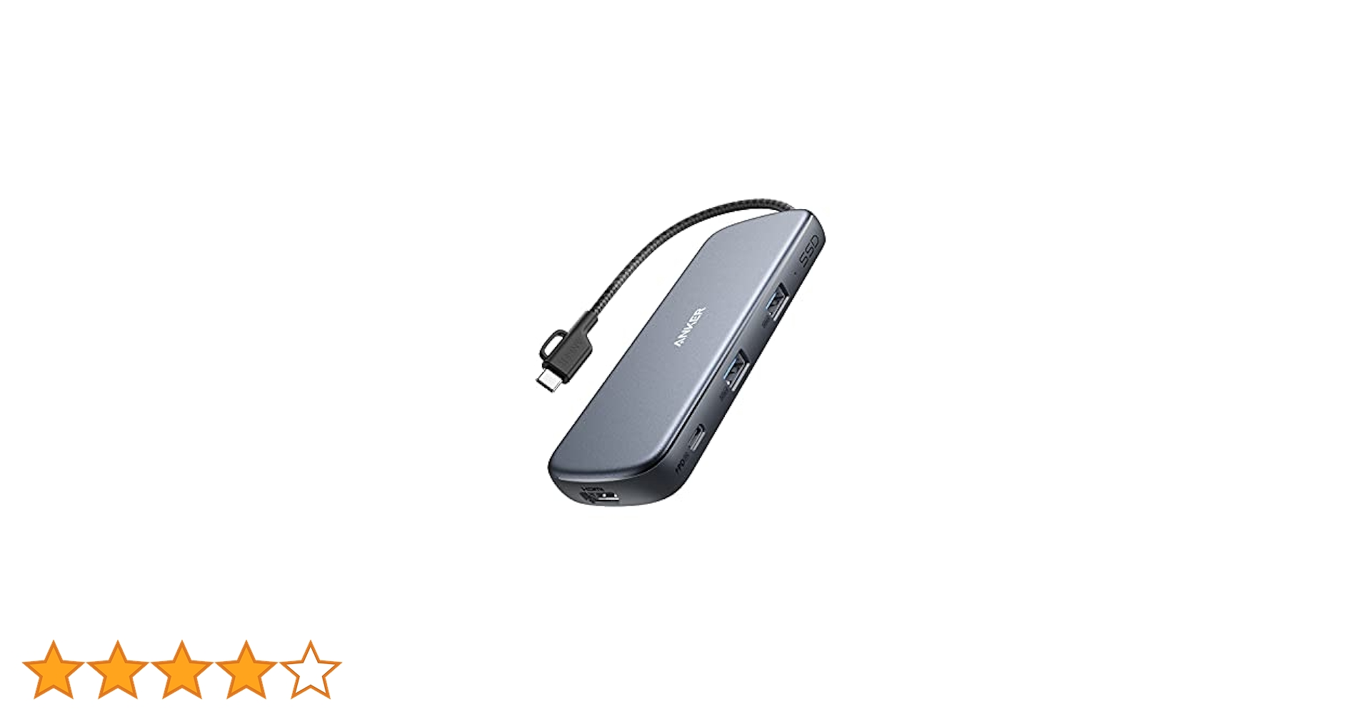 Amazon | Anker PowerExpand 4-in-1 USB-C SSD ハブ (256GB